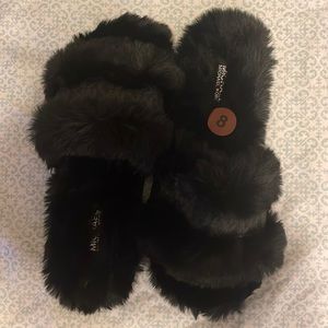 Faux Michael Kors Fur Slippers